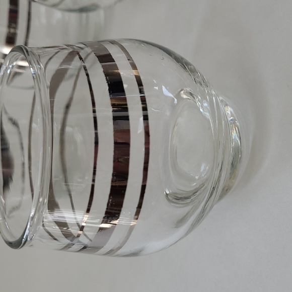 Platinum banded Roly Poly juice glasses - Picture 10 of 12